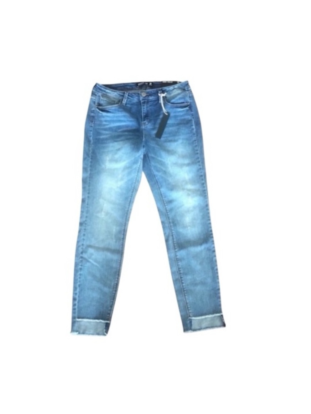 DesignLab lord & Taylor NWT Classic raw hem distressed denim blue jean size 29